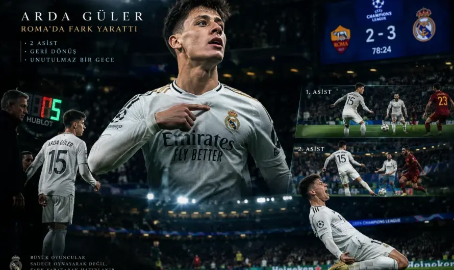 Arda Güler İtalya Seferinde Real Madrid’i İpten Aldı: Tarihi Geri Dönüş